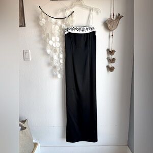 Vintage 1990s Rampage Black Evening Gown. Size 9.